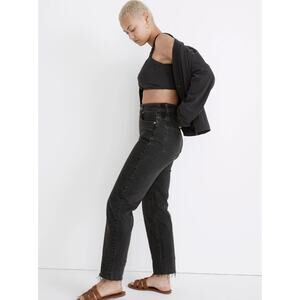 Madewell The Curvy Perfect Vintage Straight Jean in Lunar Wash